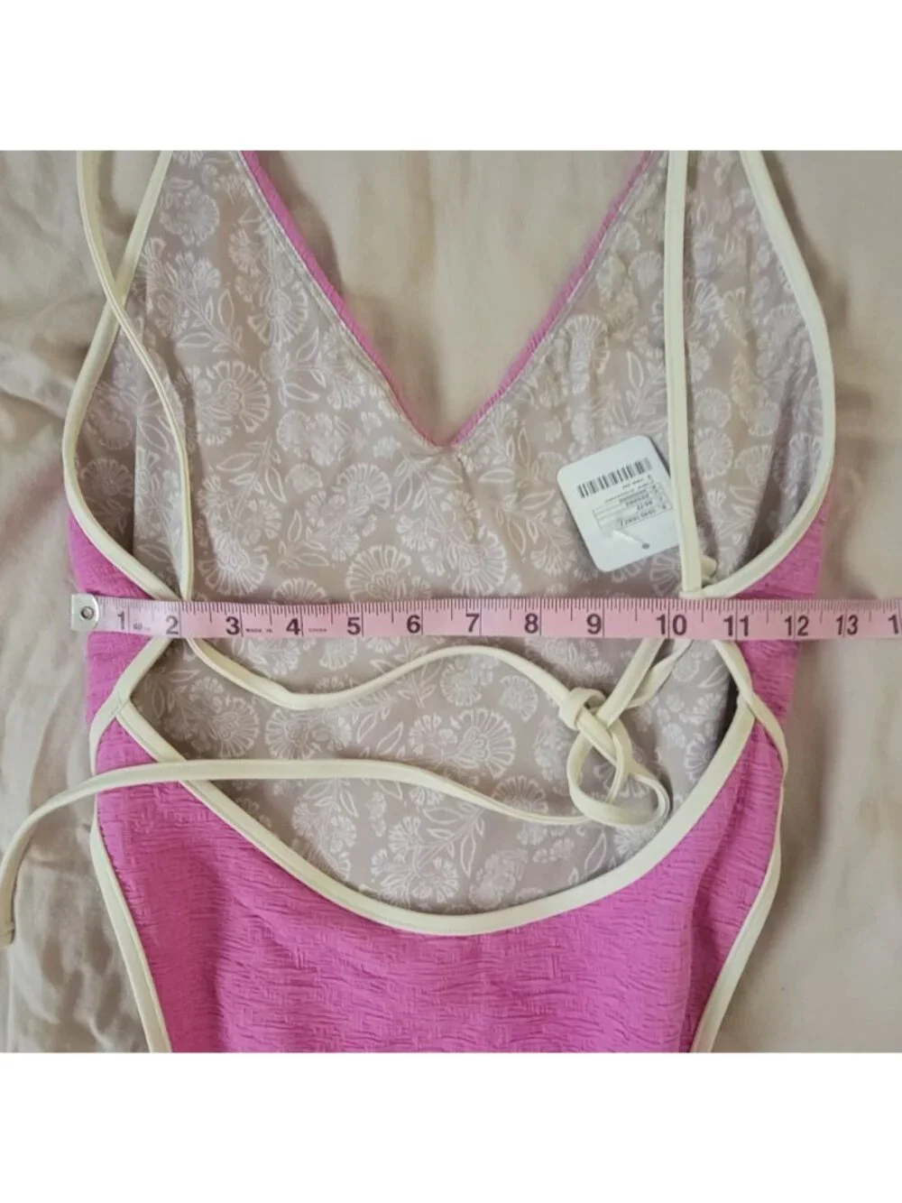 Free People Free-est Amber One piece Swimsuit Beach Sexy Pool Vaca Pink Womens L